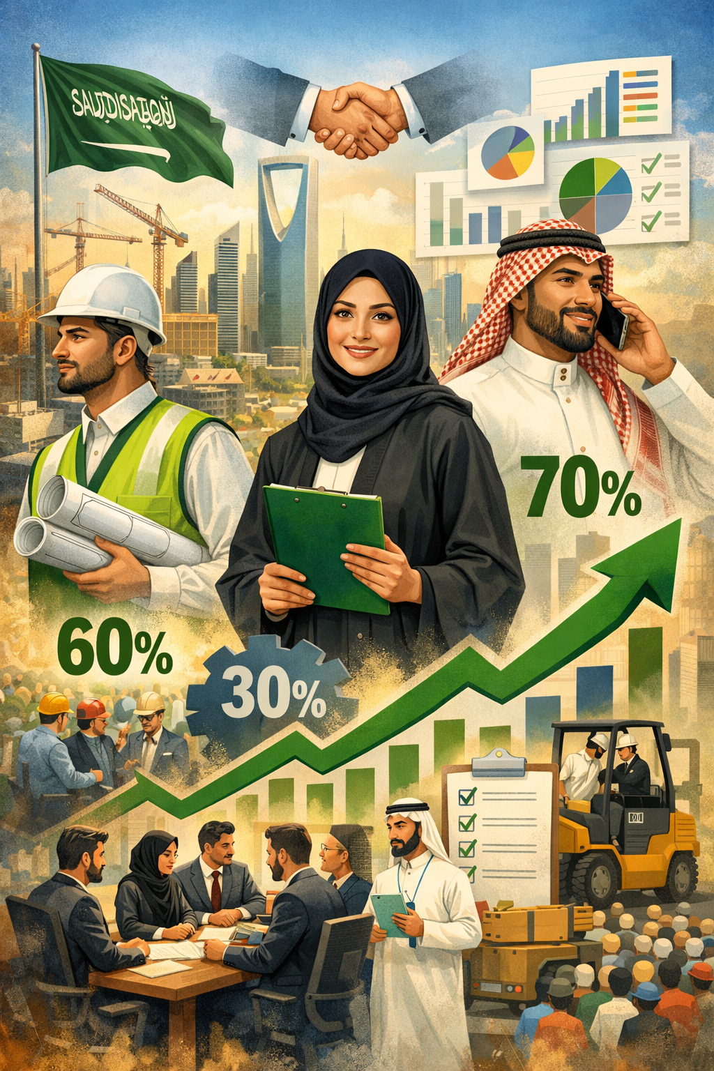 Saudi Arabia raises Saudisation targets across marketing, sales, engineering and procurement jobs Saudi Arabia raises Saudisation targets across marketing, sales, engineering and procurement jobs
