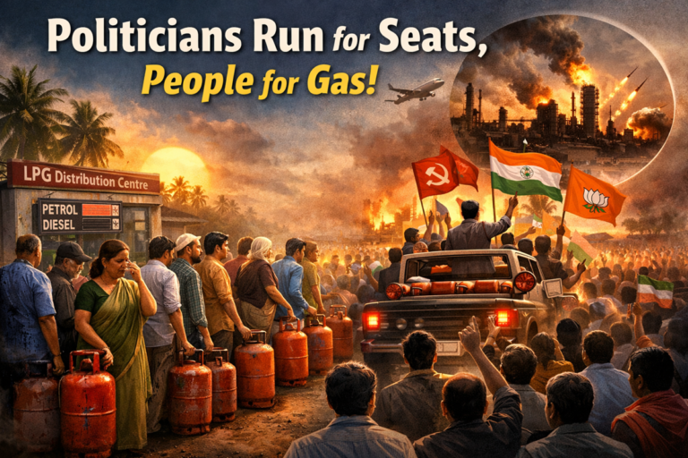 Kerala Politicians Run for Seats, People for Gas!